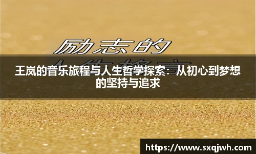 王岚的音乐旅程与人生哲学探索：从初心到梦想的坚持与追求